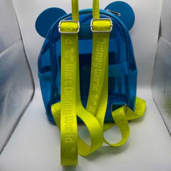 Disney Parks Loungefly Clear Blue Mini Backpack Walt Disney World Edition - Rare - Picture 4 of 10
